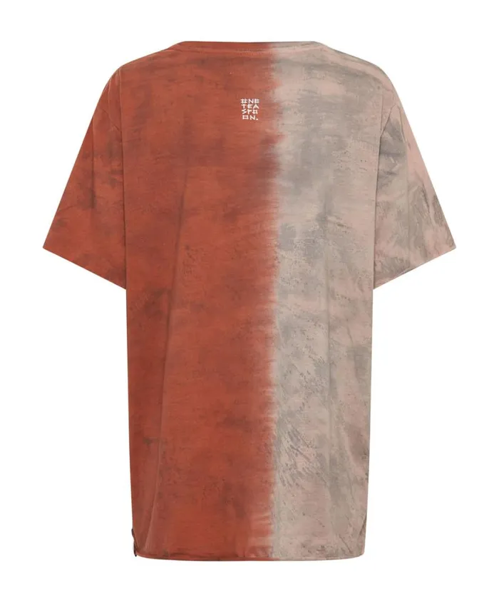 One Teaspoon Graphic Tees Women Good Vibes Only Oversized Hand Dyed Tee