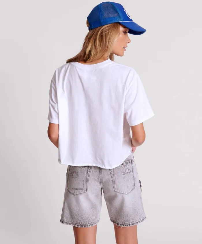 One Teaspoon Graphic Tees Women Howdy Boxy Crop Tee