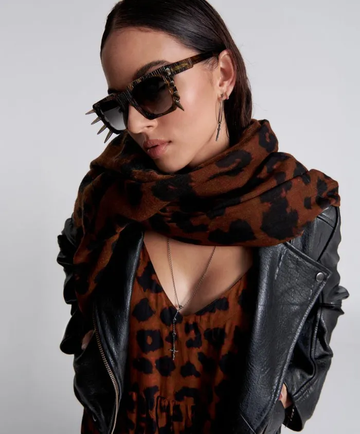 One Teaspoon Headwear Women Animal Anarchy Wool Scarf