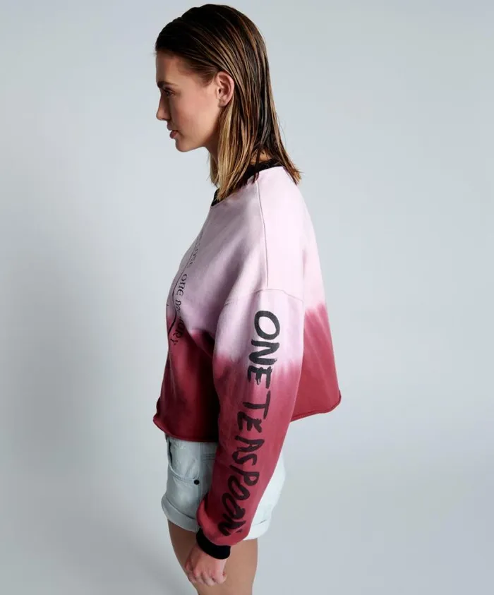 One Teaspoon Hoodies And Sweats Women From The Stars Dipped Cropped Sweater