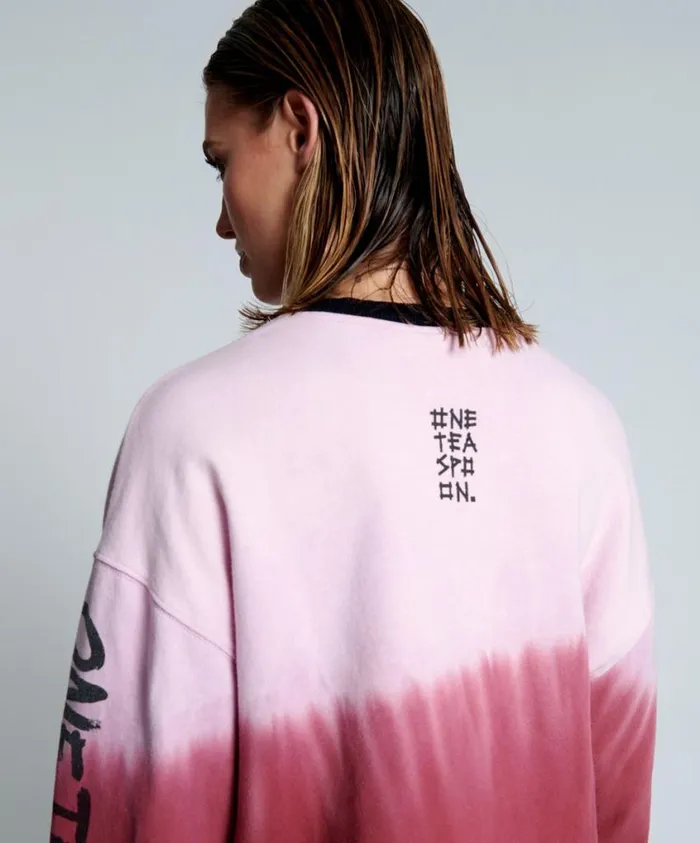 One Teaspoon Hoodies And Sweats Women From The Stars Dipped Cropped Sweater