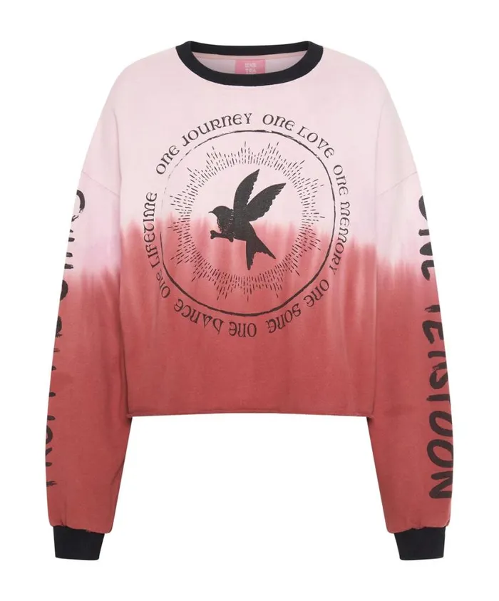 One Teaspoon Hoodies And Sweats Women From The Stars Dipped Cropped Sweater
