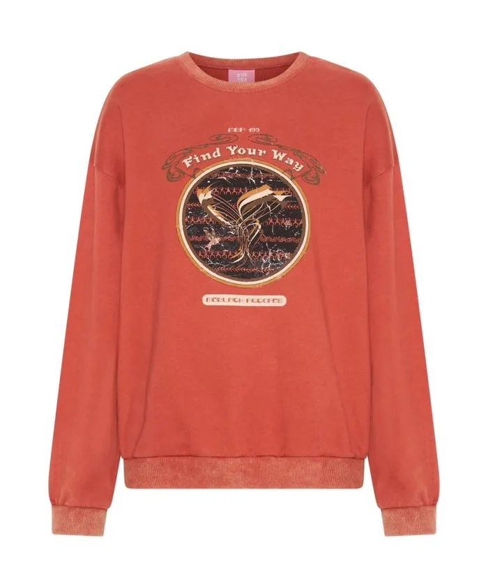 One Teaspoon Hoodies And Sweats Women Moblack Find Your Way Unisex Sweater