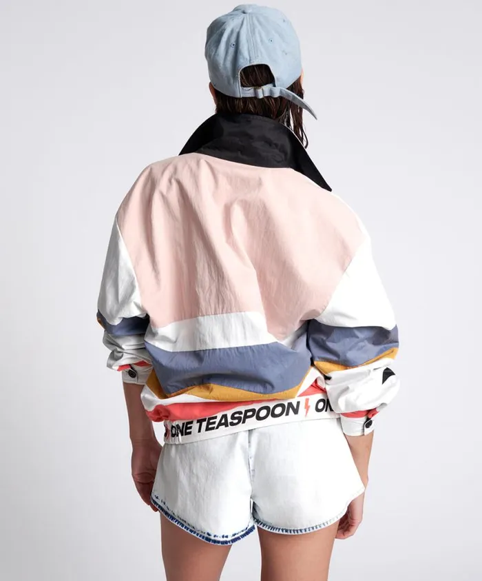 One Teaspoon Jackets Women OTS Velocity Reversible Windbreaker Jacket