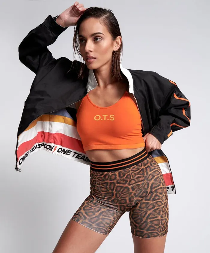 One Teaspoon Jackets Women OTS Velocity Reversible Windbreaker Jacket