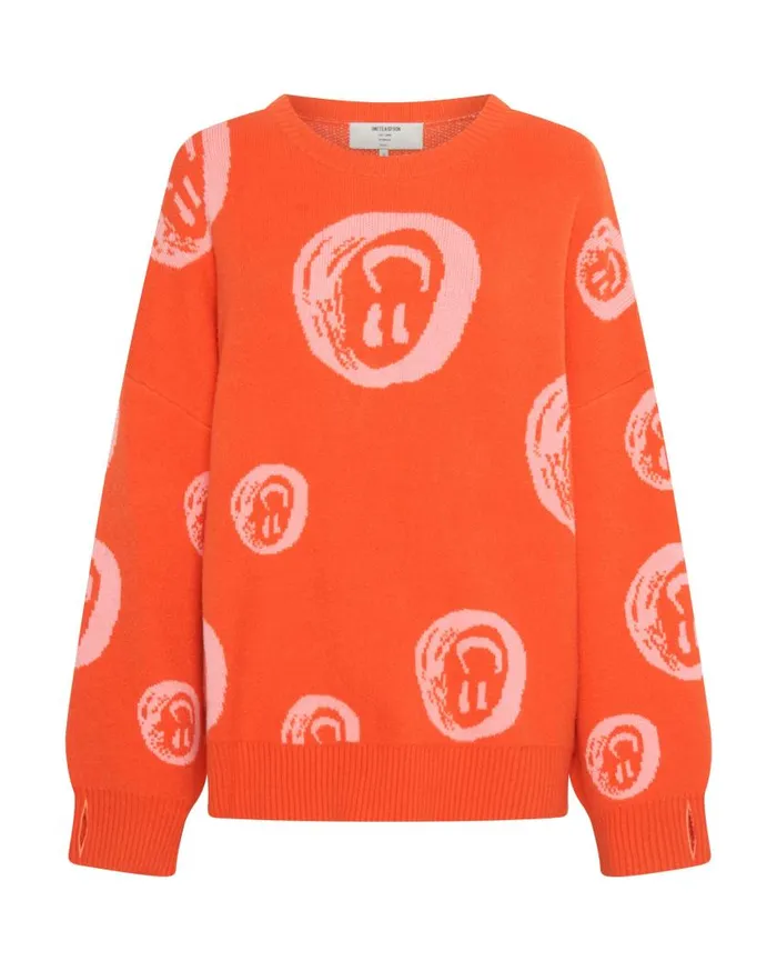 One Teaspoon Knitwear Women All Over Smiley Knit Sweater