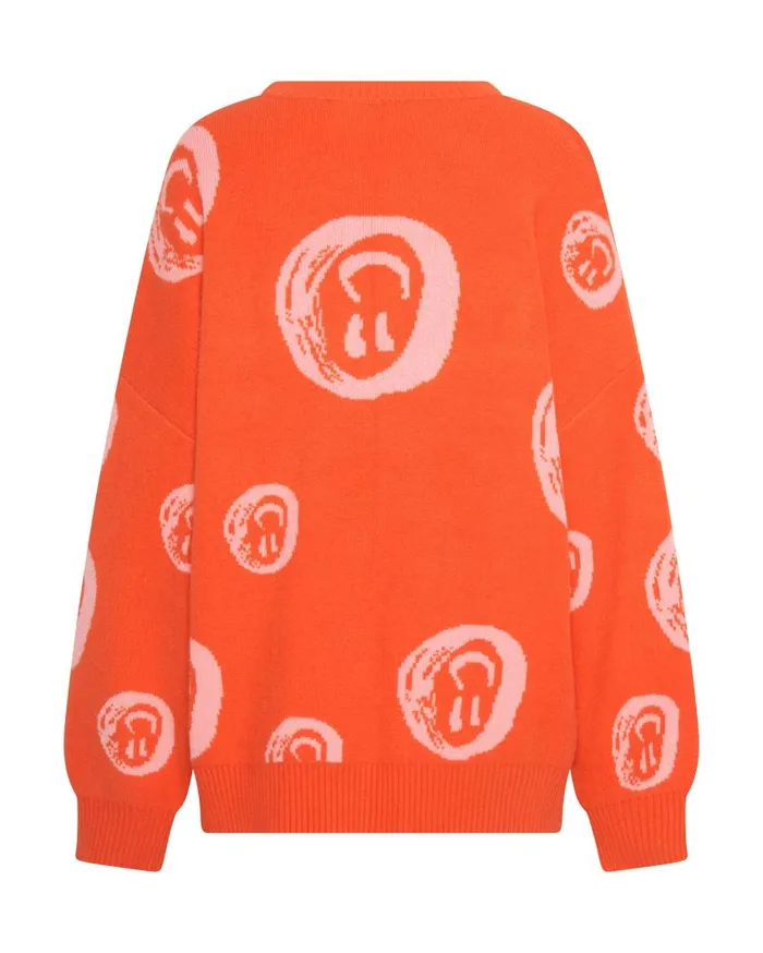 One Teaspoon Knitwear Women All Over Smiley Knit Sweater