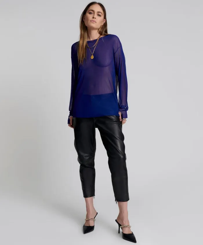 One Teaspoon Knitwear Women Amity Sheer Rib Longsleeve Sweater