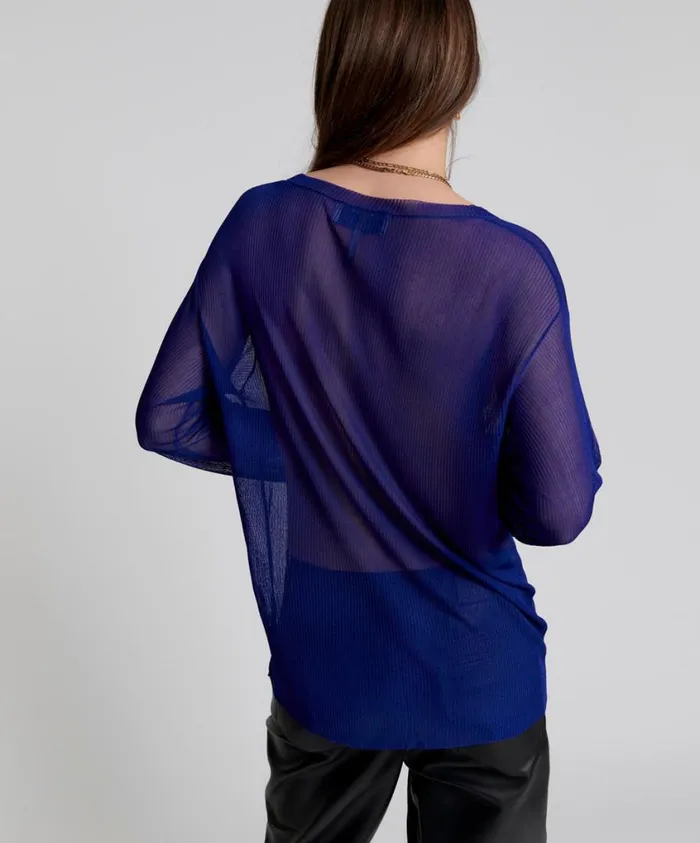 One Teaspoon Knitwear Women Amity Sheer Rib Longsleeve Sweater