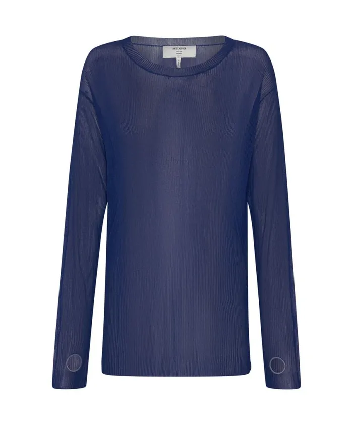 One Teaspoon Knitwear Women Amity Sheer Rib Longsleeve Sweater