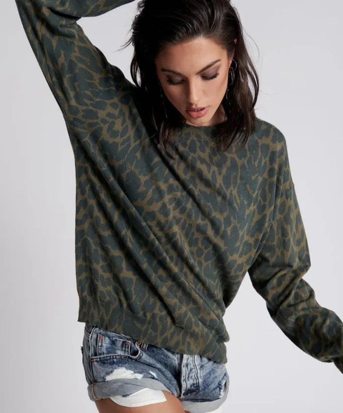 One Teaspoon Knitwear Women Jungle Leopard Knit Sweater