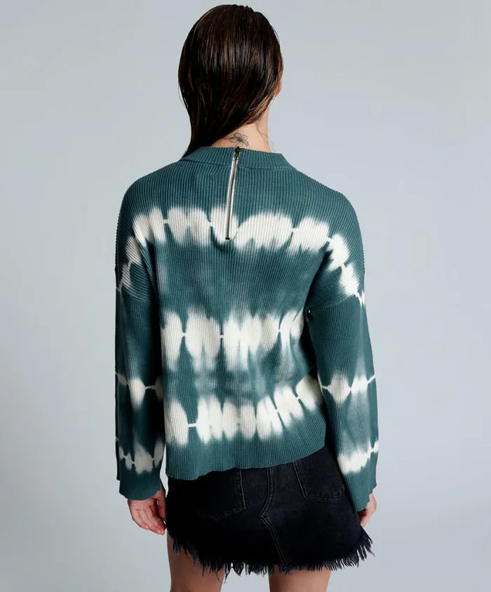 One Teaspoon Knitwear Women Khaki Tie Dye Rib Roam Sweater