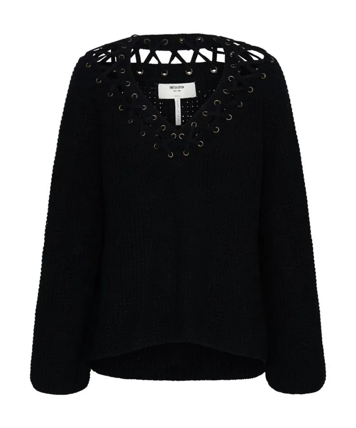 One Teaspoon Knitwear Women Laced Up Knit Sweater