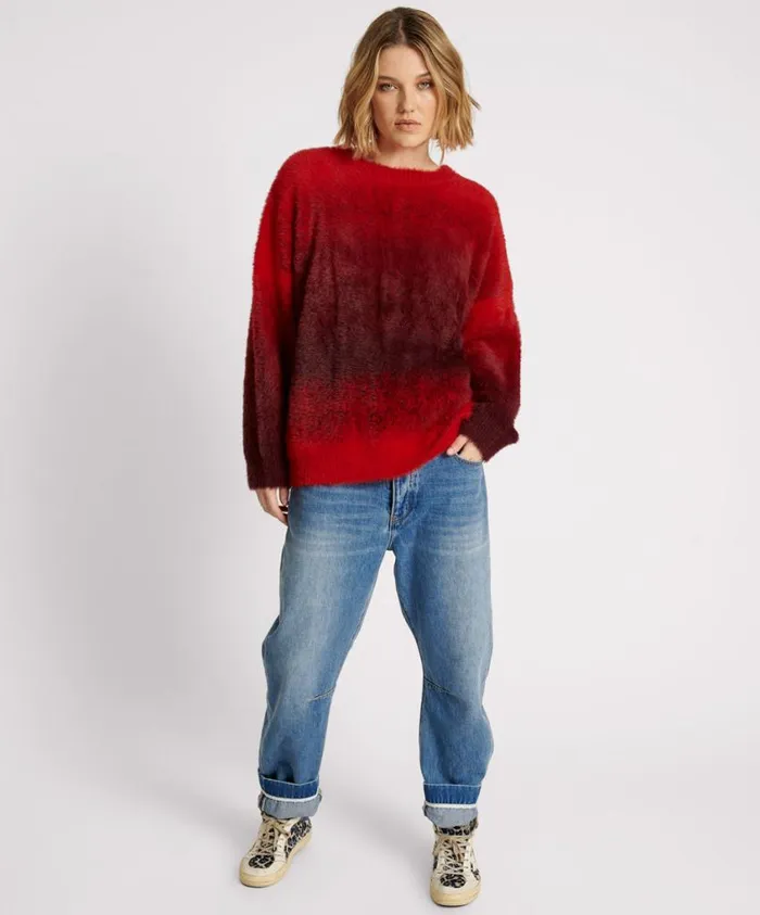 One Teaspoon Knitwear Women Ombre Knit Sweater 8211 Burning Sunset