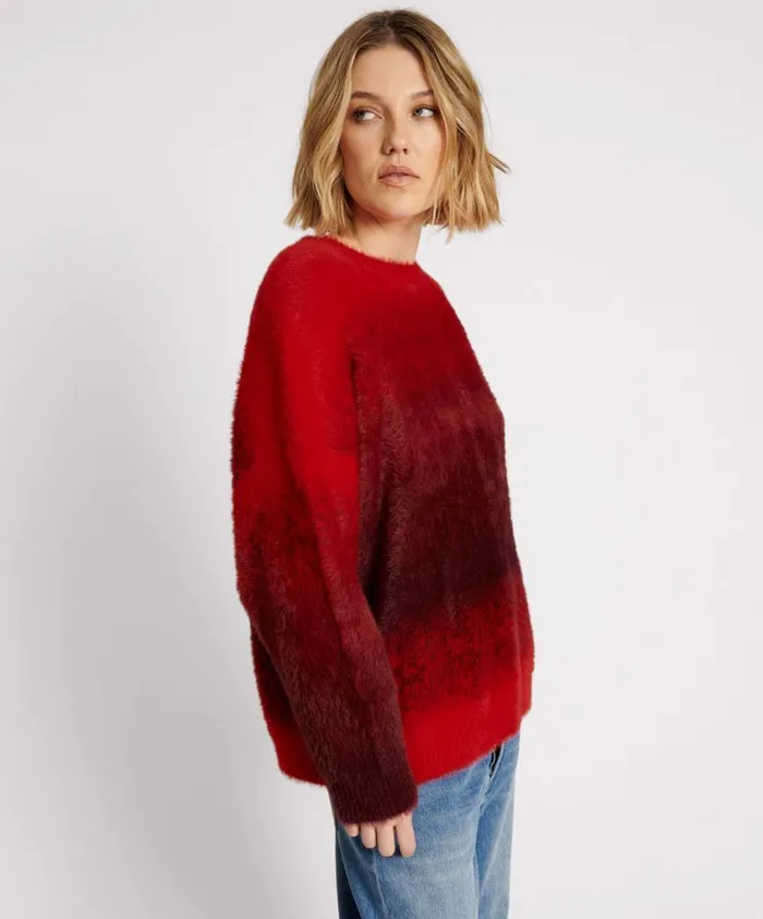 One Teaspoon Knitwear Women Ombre Knit Sweater 8211 Burning Sunset