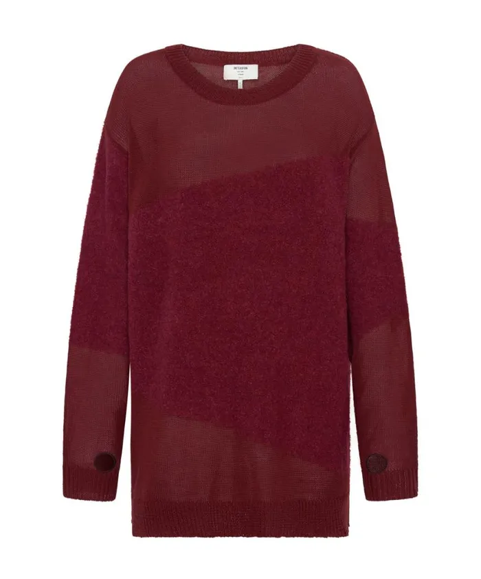 One Teaspoon Knitwear Women Shattered Crew Knit Sweater Red