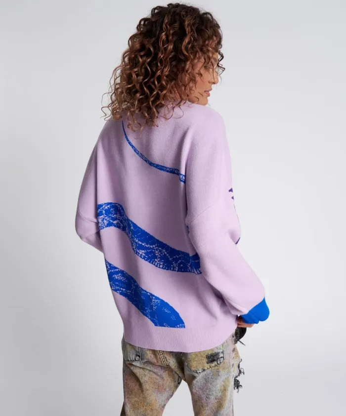 One Teaspoon Knitwear Women Twisted Snake Knit Sweater