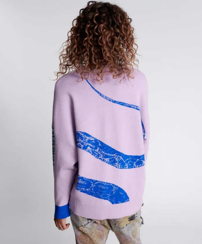 One Teaspoon Knitwear Women Twisted Snake Knit Sweater