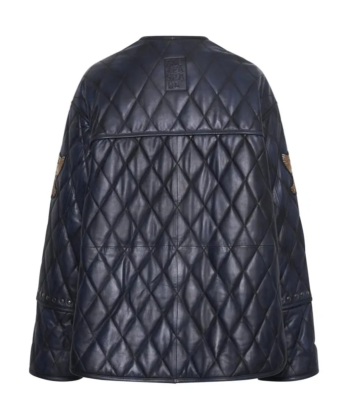 One Teaspoon Leather Jackets Women Eagle Eye Leather Quilted Jacket