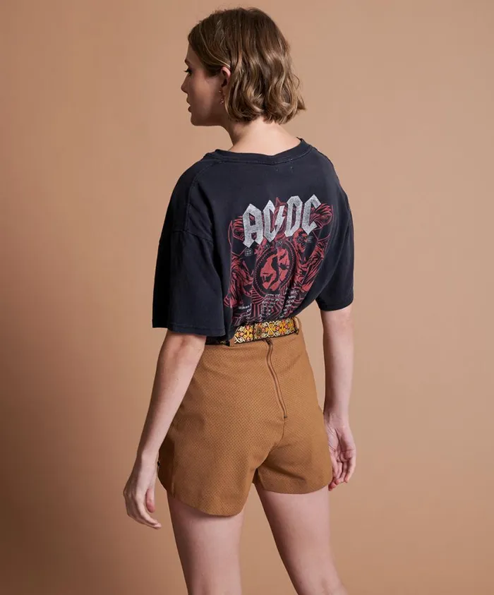 One Teaspoon Leather Women Fleetwood Vegan Leather Short 8211 Shorts