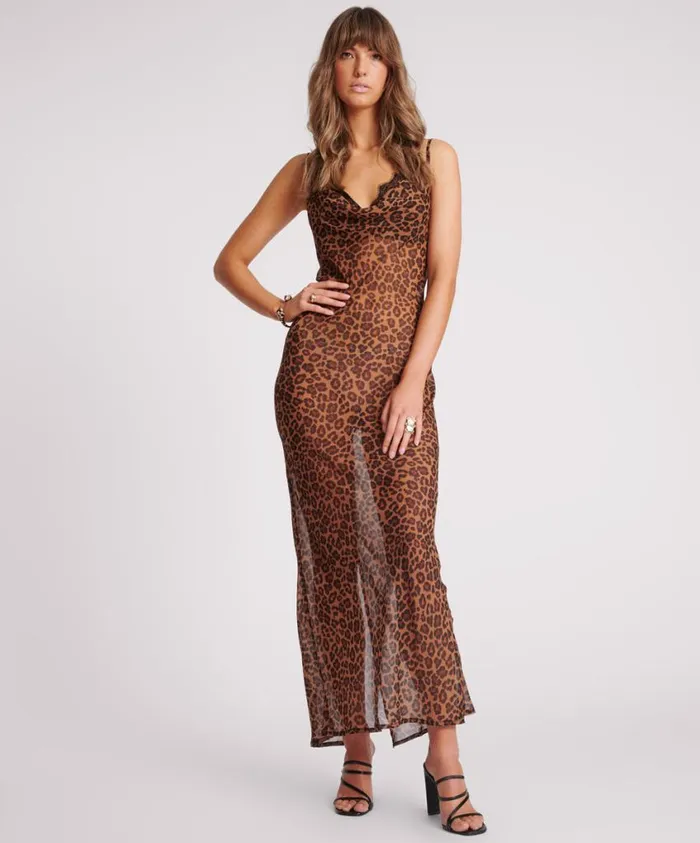 One Teaspoon Midi and Maxi Dresses Women Animal Jagger Long Slip Dress