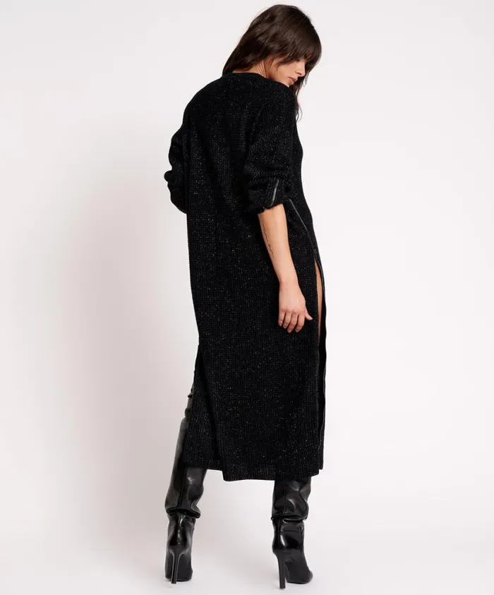 One Teaspoon Midi and Maxi Dresses Women Le Freak Metallic Zipped Knit Dress