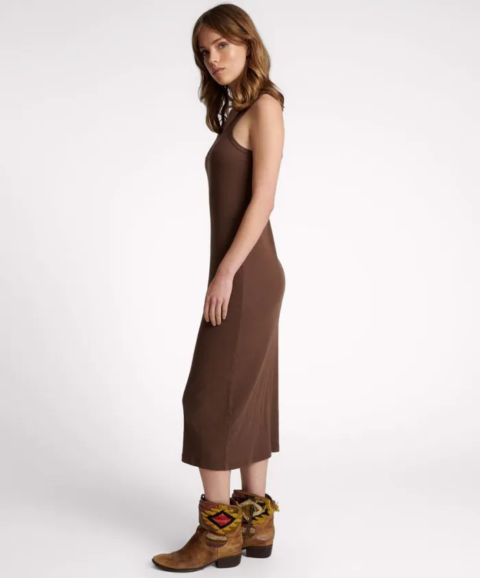 One Teaspoon Midi and Maxi Dresses Women One Teaspoon Rib Singlet Midi Dress