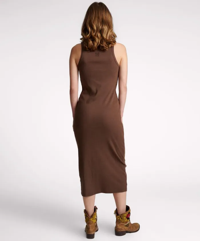 One Teaspoon Midi and Maxi Dresses Women One Teaspoon Rib Singlet Midi Dress