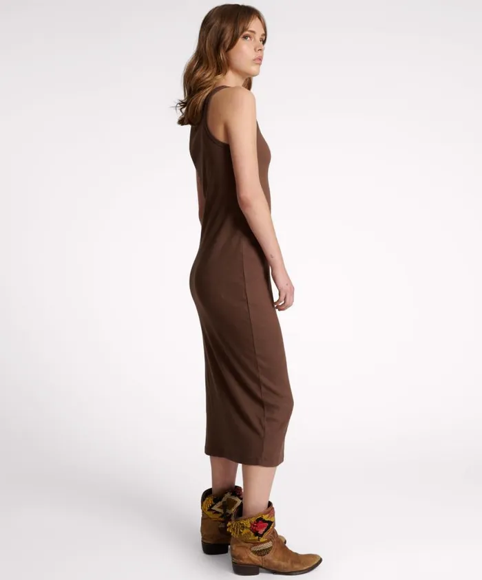 One Teaspoon Midi and Maxi Dresses Women One Teaspoon Rib Singlet Midi Dress
