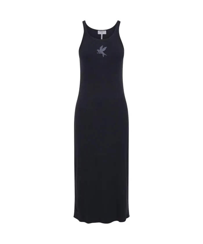 One Teaspoon Midi and Maxi Dresses Women Washed Black One Teaspoon Rib Singlet Dress
