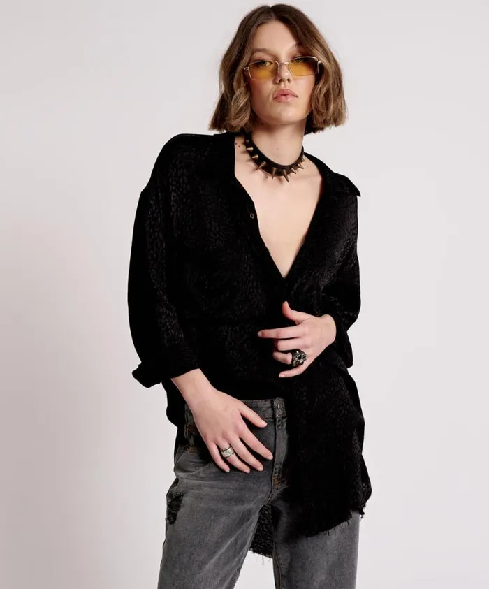 One Teaspoon Mini Dresses Women Dirty Angel Longline Shirt