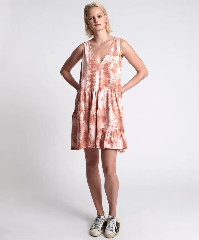 One Teaspoon Mini Dresses Women Gypsy Tie Dye Smoke Jersey Dress