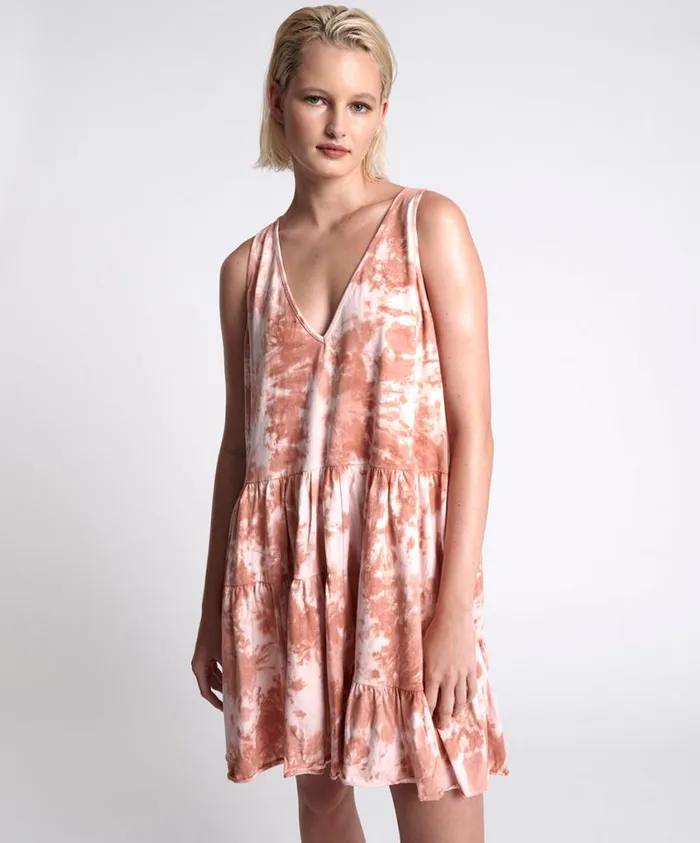 One Teaspoon Mini Dresses Women Gypsy Tie Dye Smoke Jersey Dress