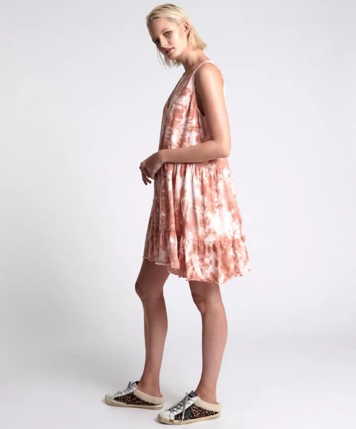 One Teaspoon Mini Dresses Women Gypsy Tie Dye Smoke Jersey Dress
