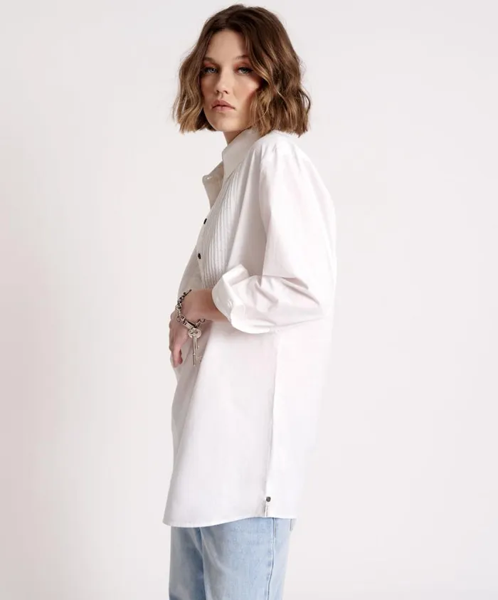 One Teaspoon Mini Dresses Women Tuxedo Shirt Dress