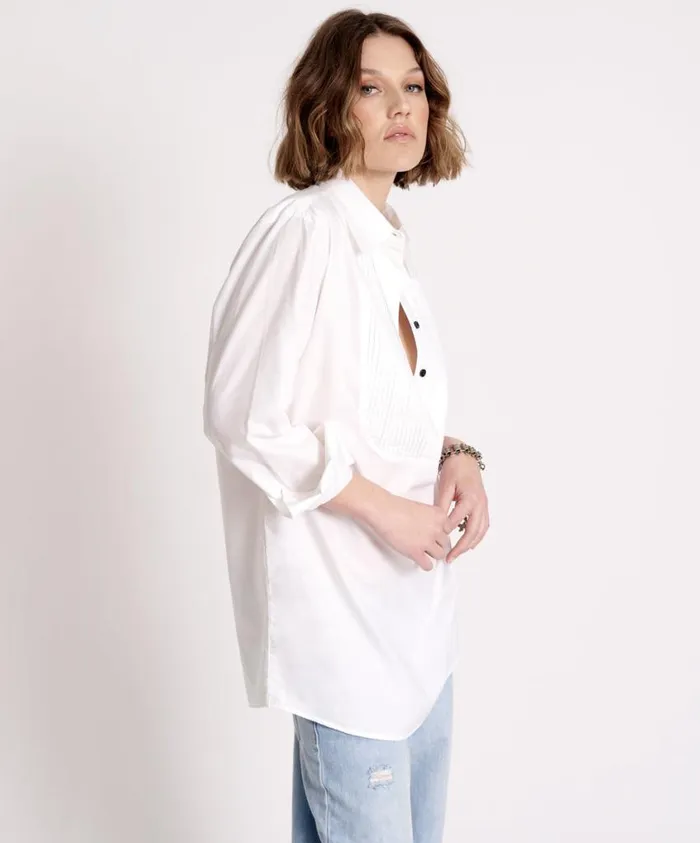 One Teaspoon Mini Dresses Women Tuxedo Shirt Dress