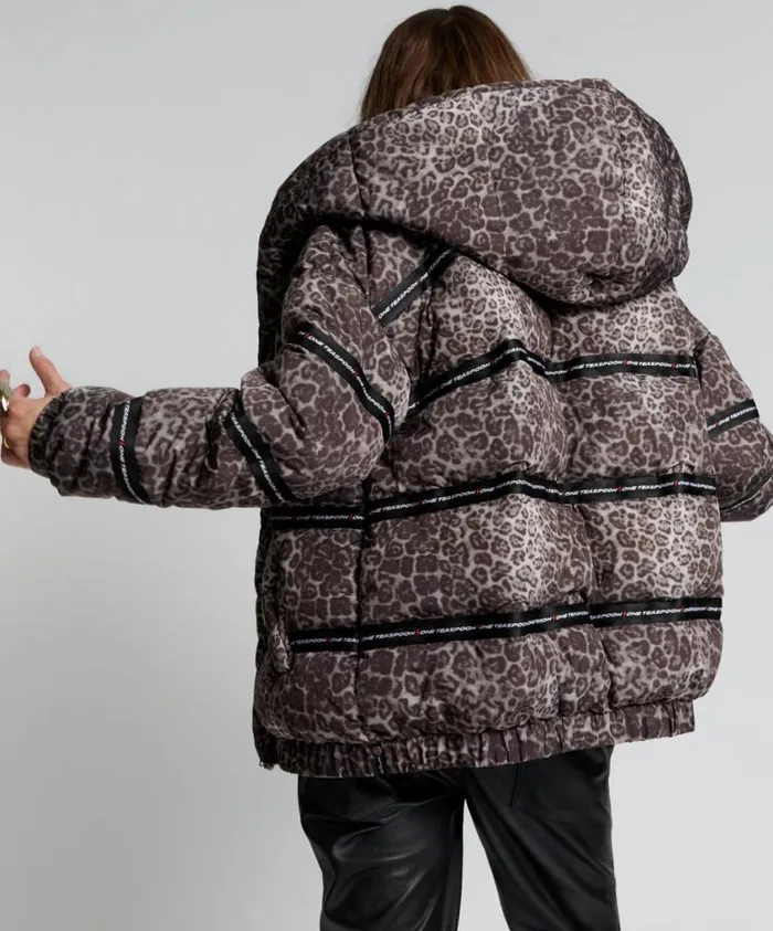 One Teaspoon Puffa Jackets Women Addicted Animal Puffa Jacket