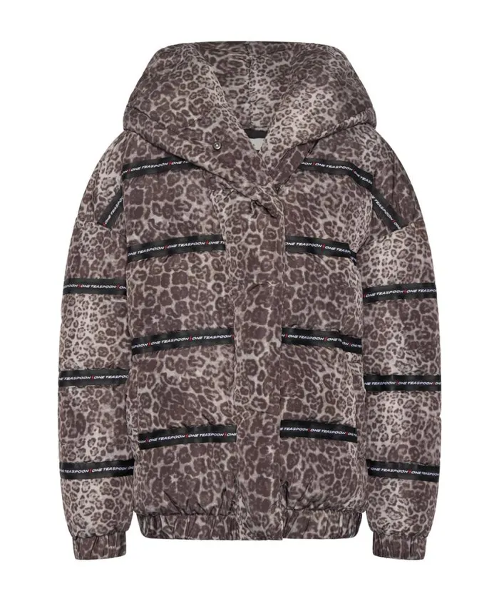 One Teaspoon Puffa Jackets Women Addicted Animal Puffa Jacket