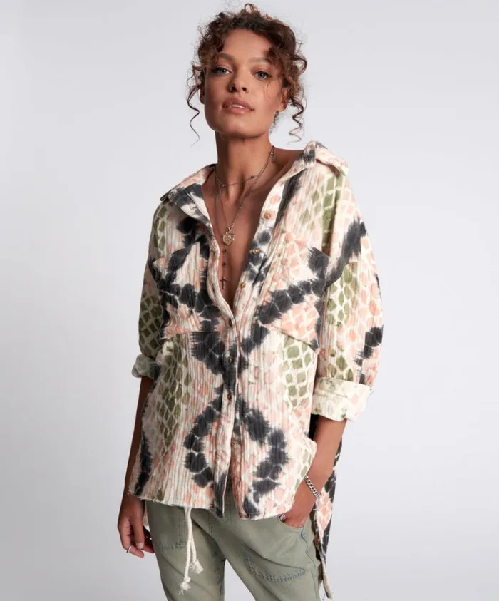 One Teaspoon Shirts Women Boa Longline Shirt