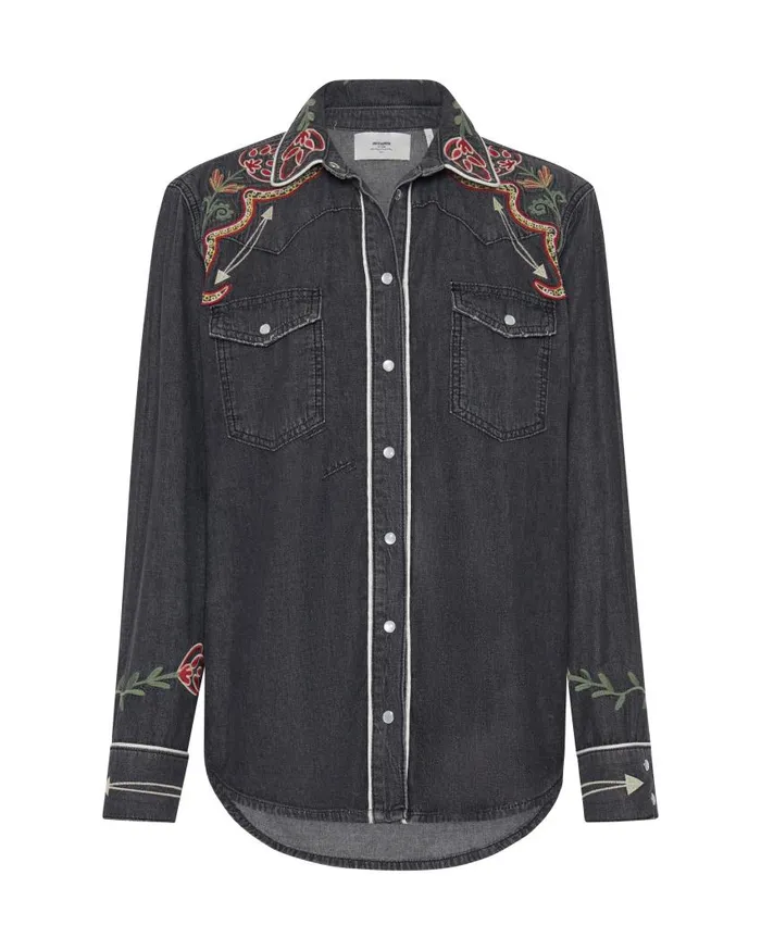 One Teaspoon Shirts Women Desert Flower Western Shirt