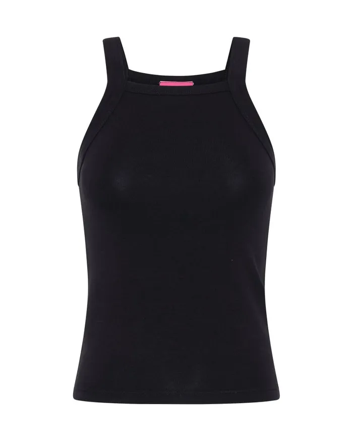 One Teaspoon Tees and Tanks Women Bamboo Miami Tank Black