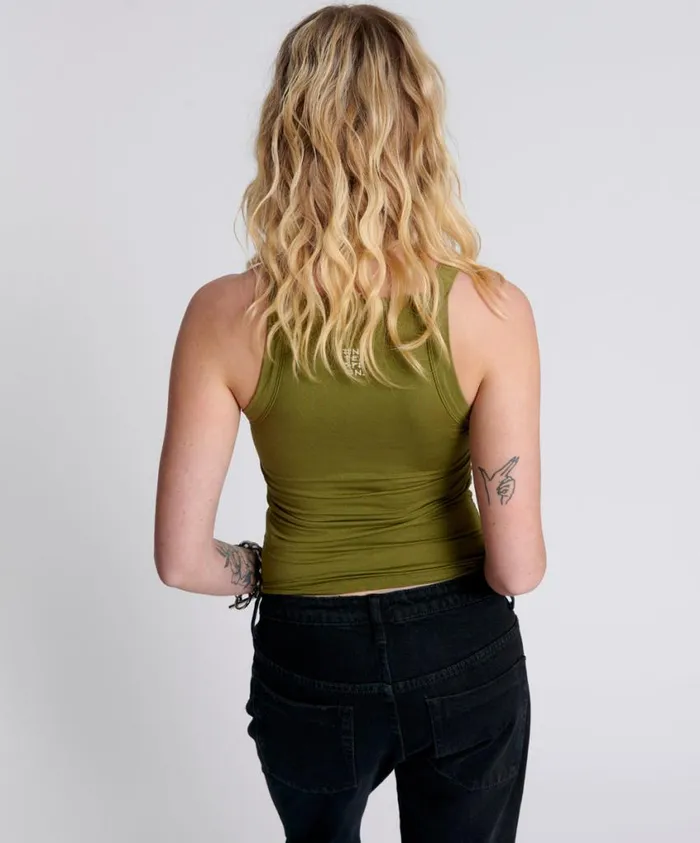 One Teaspoon Tees and Tanks Women Bamboo Miami Tank Khaki