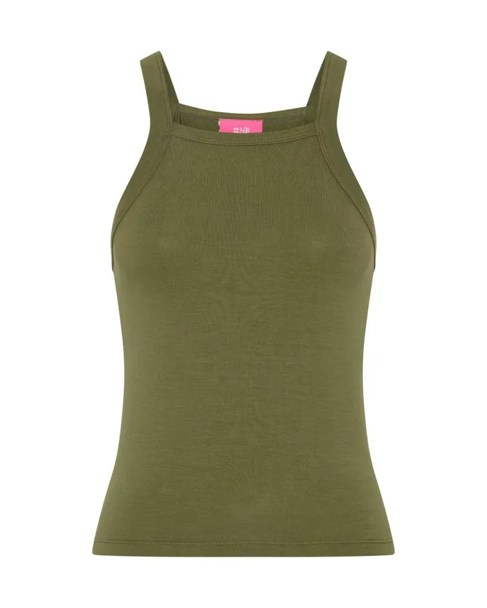 One Teaspoon Tees and Tanks Women Bamboo Miami Tank Khaki