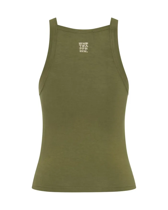 One Teaspoon Tees and Tanks Women Bamboo Miami Tank Khaki