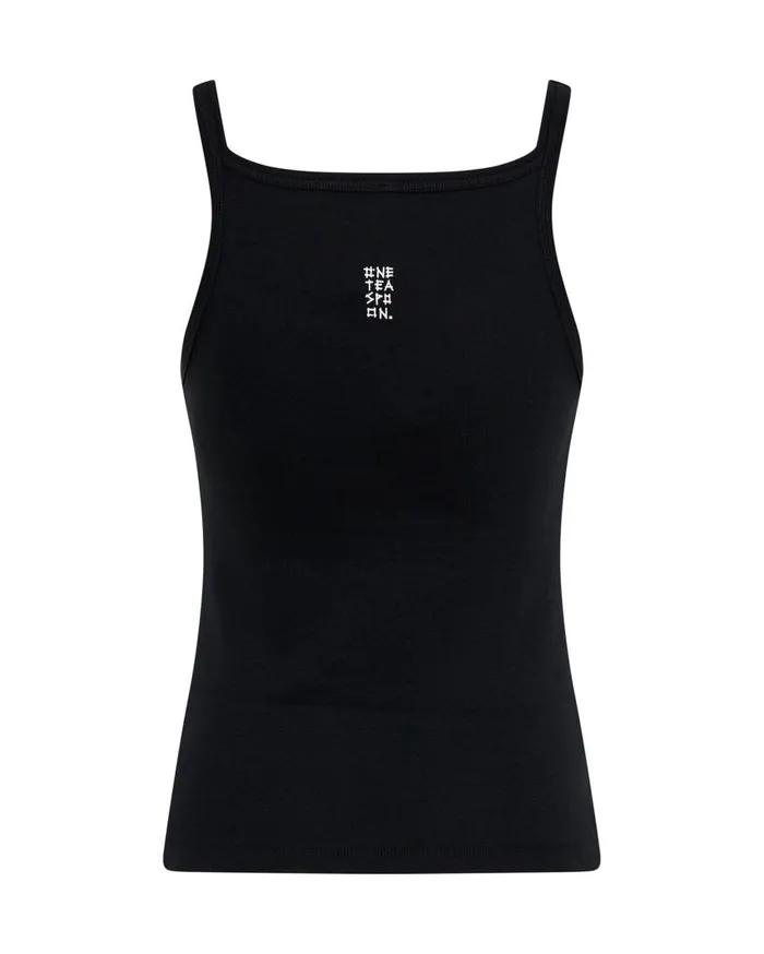 One Teaspoon Tees and Tanks Women Black One Teaspoon Rib Singlet