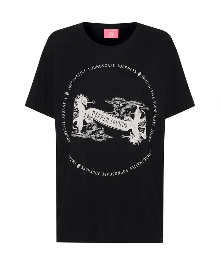 One Teaspoon Tees and Tanks Women Deeper Soundscape Organic Unisex Tee