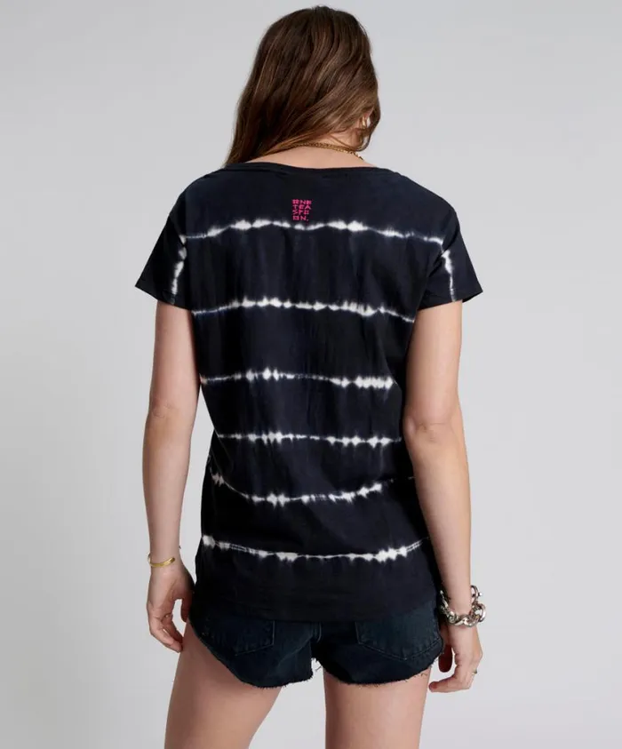 One Teaspoon Tees and Tanks Women Eclipse Hand Dyed Organic Scoop Neck Tee