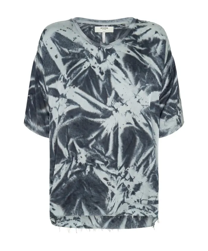 One Teaspoon Tees and Tanks Women Fire Flies Oversized Satin Tee