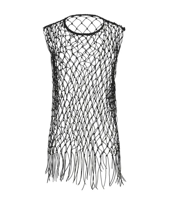 One Teaspoon Tees and Tanks Women Hand Made Leather Chain Top