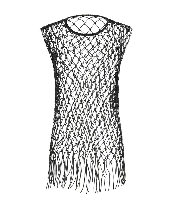 One Teaspoon Tees and Tanks Women Hand Made Leather Chain Top